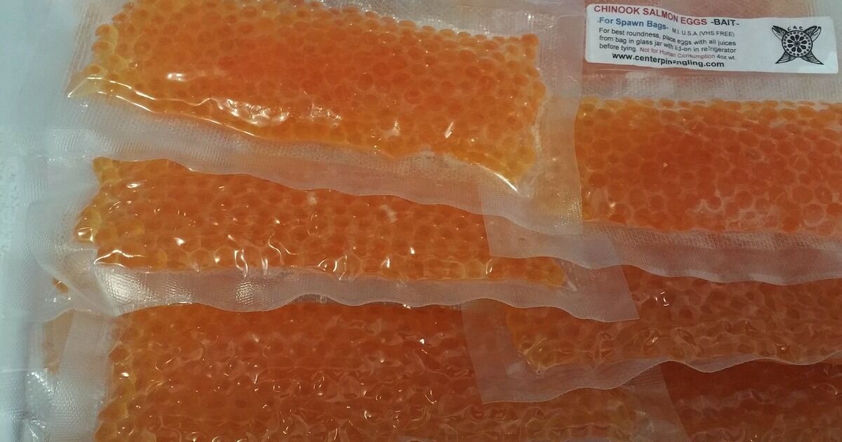 Centerpin Angling VHS free Chinook eggs for roe bags