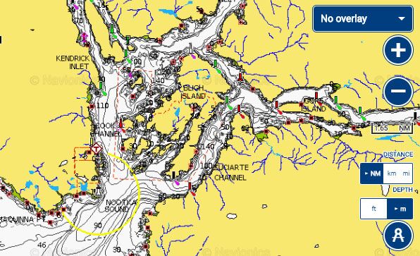 Esperanza Inlet fishing report map Esperanza Inlet fishing report map