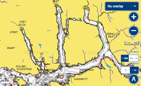 Zeballos fishing report map Zeballos fishing report map